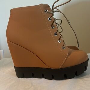Bamboo Lug Sole platform wedges
